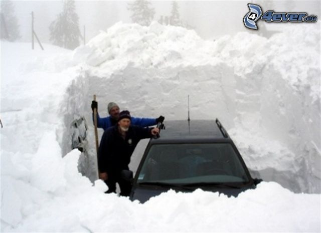 hó, autó