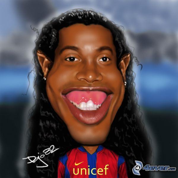 Ronaldinho, karikatúra