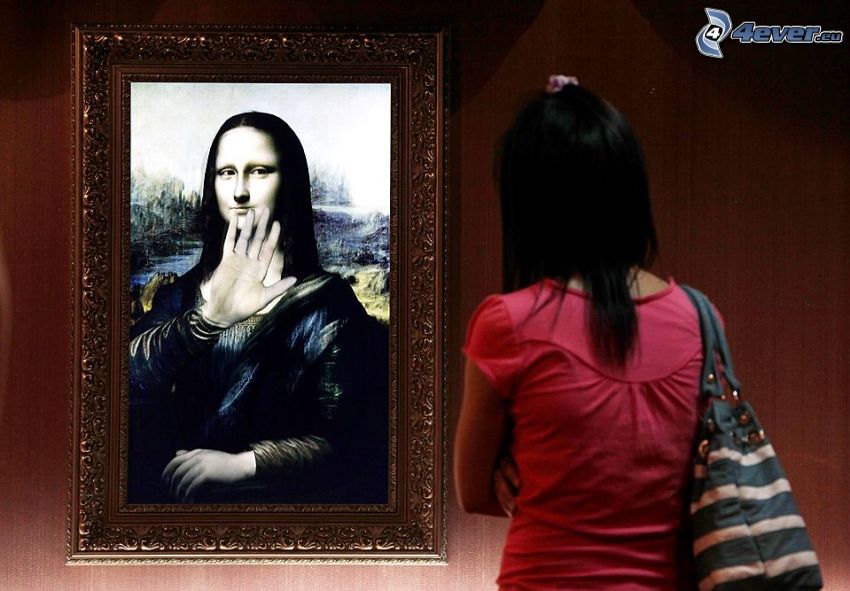 Mona Lisa, kéz, paródia