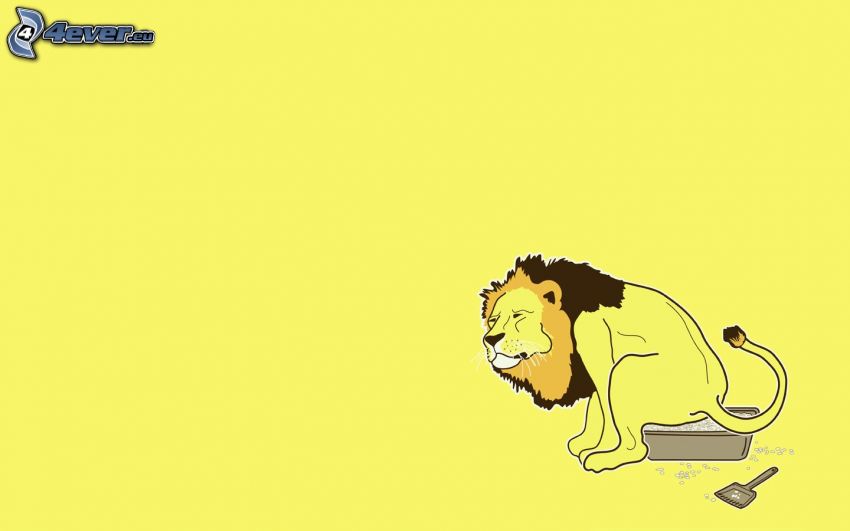 rajzolt oroszlán, wc