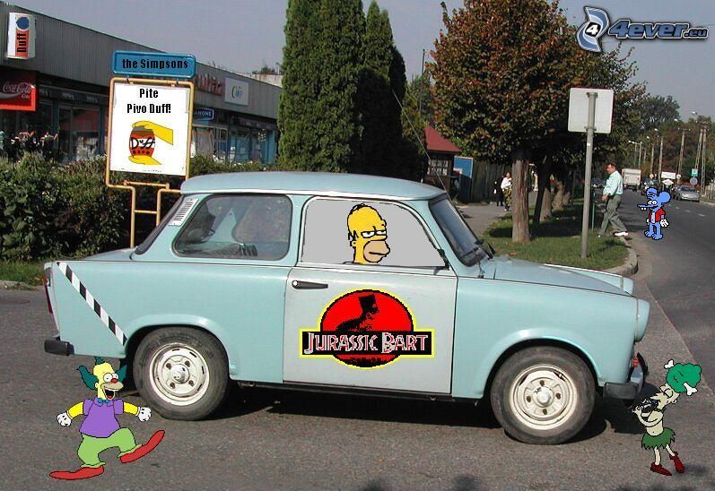 Trabant, Simpsonék, Homer Simpson, autó