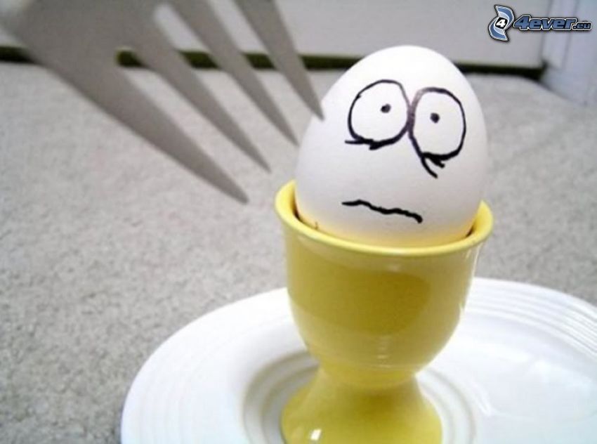 tojás, villa, félelem