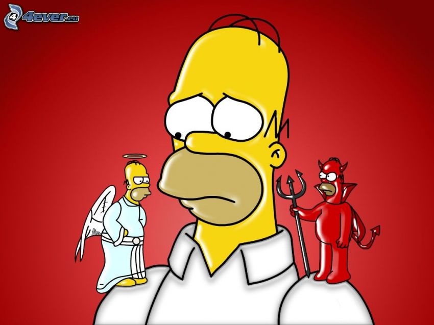 Homer Simpson, angyal és ördög