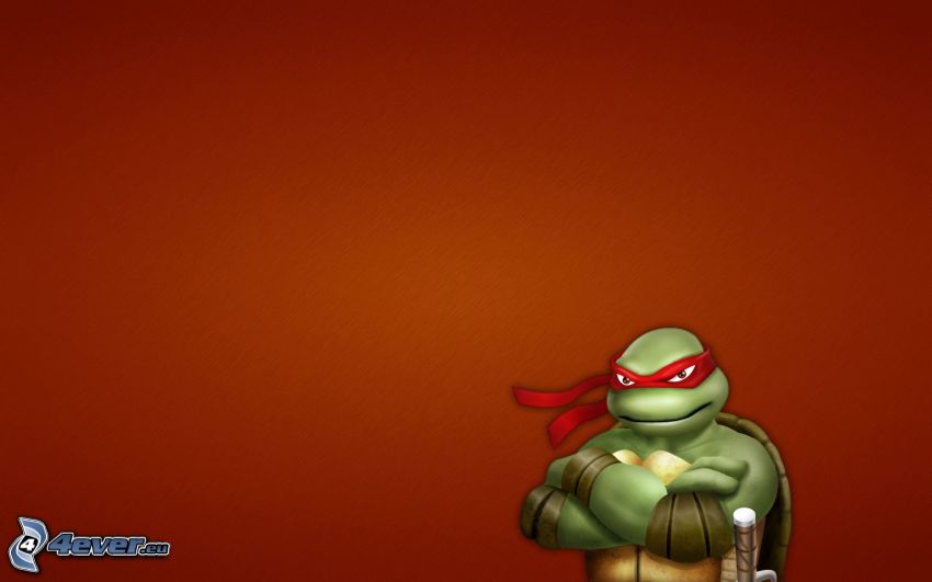 ninja teknősök, piros háttér