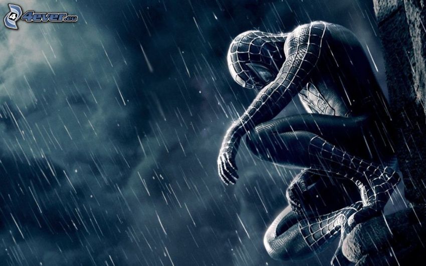 Spiderman, eső