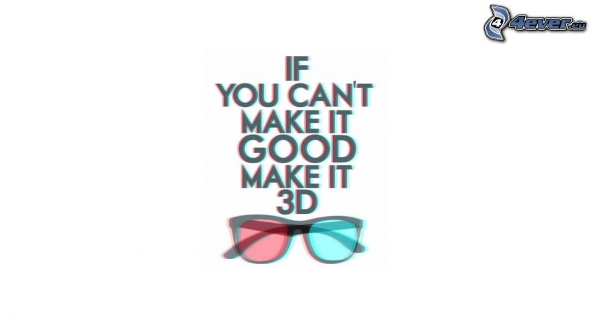 text, 3D-s szemüveg