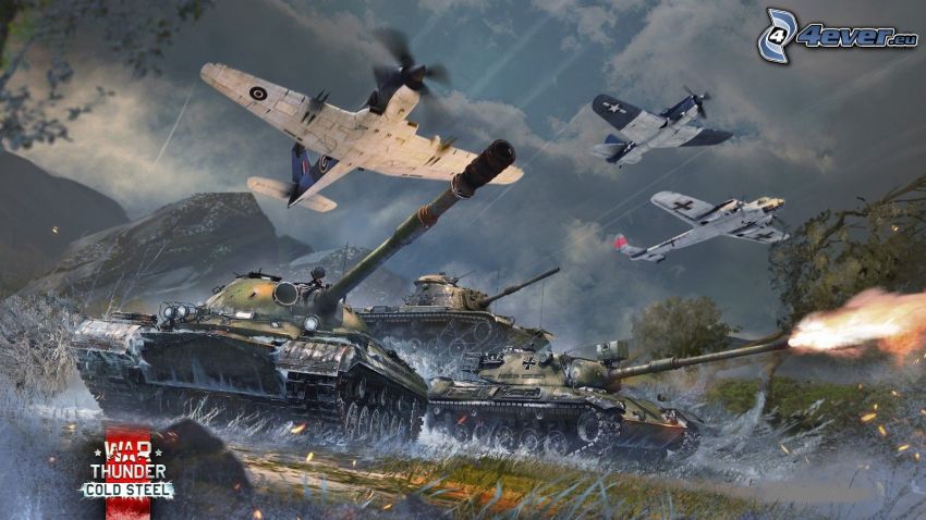 War Thunder, repülőgépek, tankok, lövés