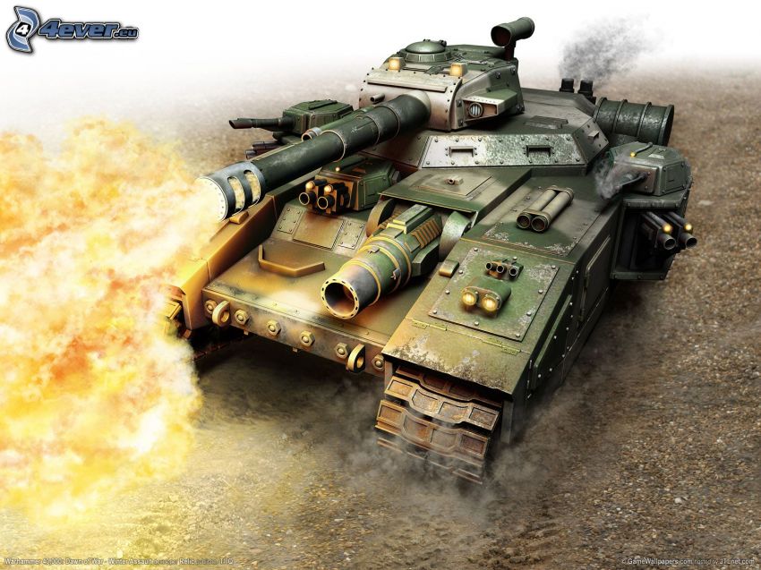 Dawn Of War II, tank, lángszóró, kilövés