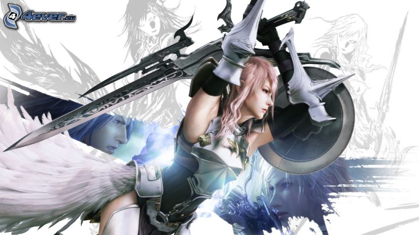 Final Fantasy XIII, fantasy harcosnő, kard