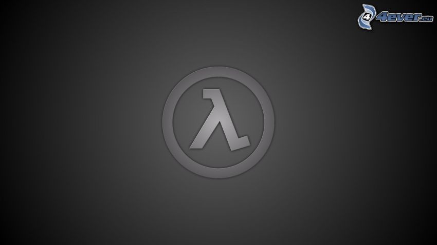 Half-life, logo, fekete háttér
