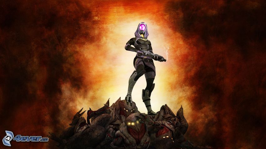Tali Zorah, Mass Effect 3, rajzolt harcos