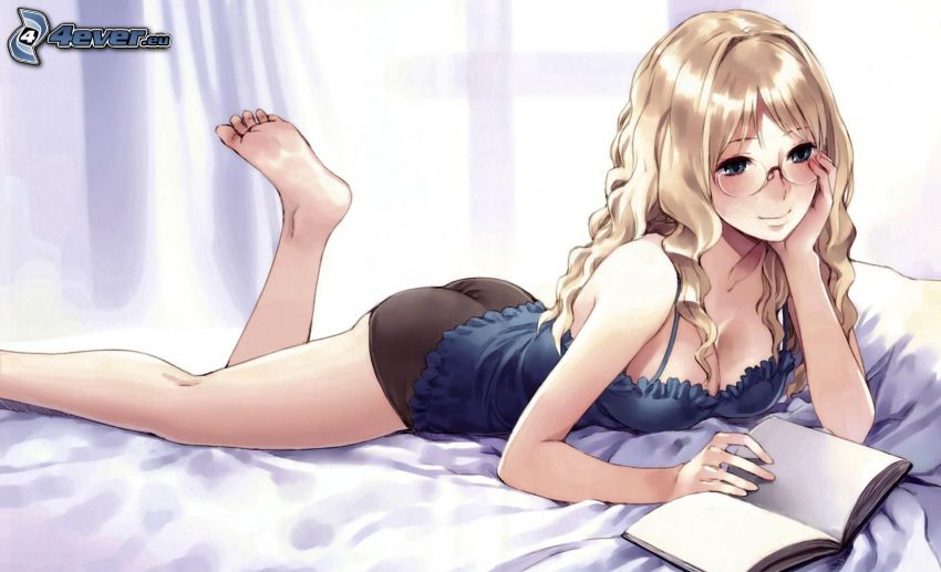 anime lány, könyv