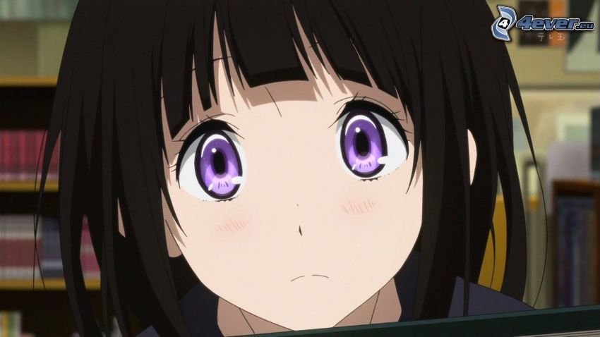 Eru Chitanda, anime lány, nagy szemek