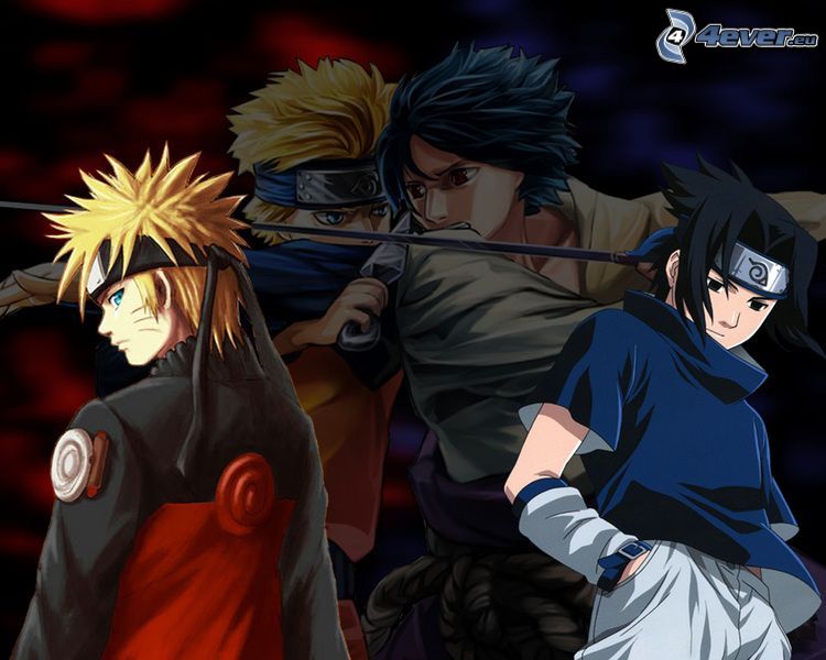 Sasuke, Naruto, rajzolt, anime