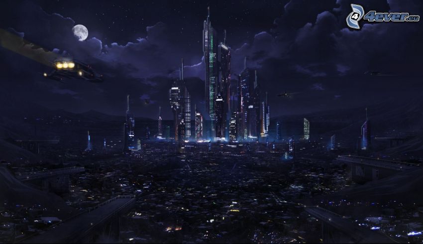 sci-fi város