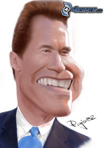 Arnold Schwarzenegger, karikatúra