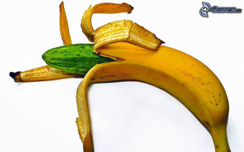 banán, uborka