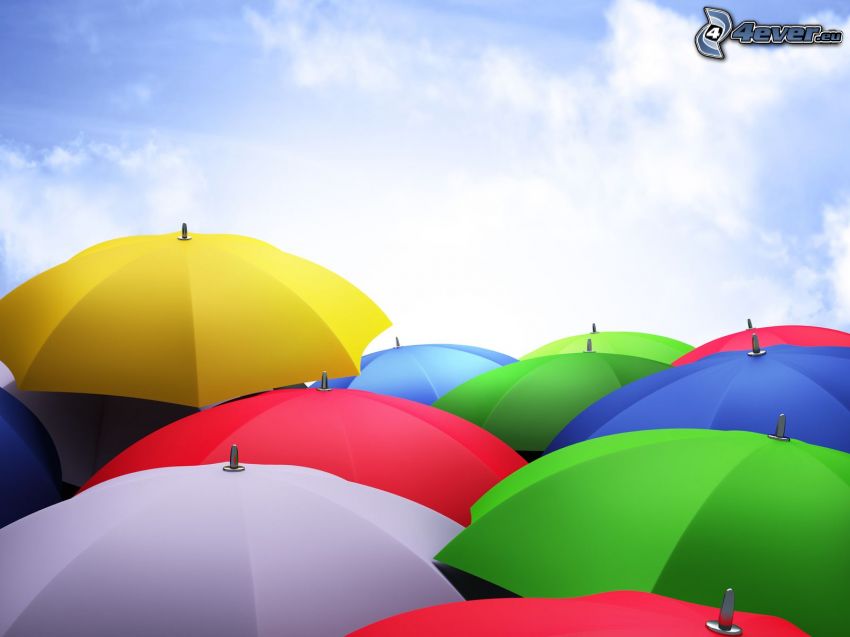 esernyők, színes