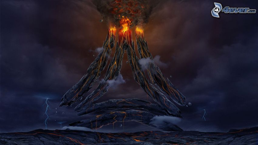 vulkánkitörés