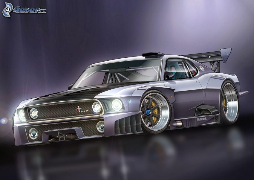 Ford Mustang GTR, rajzolt autó