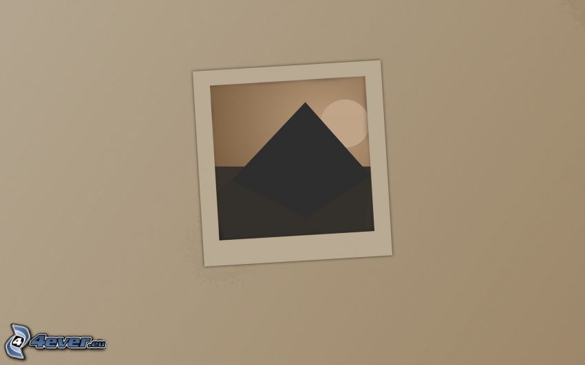 kép, piramis, nap