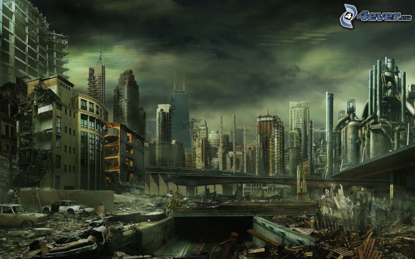 lerombolt város, posztapokaliptikus város