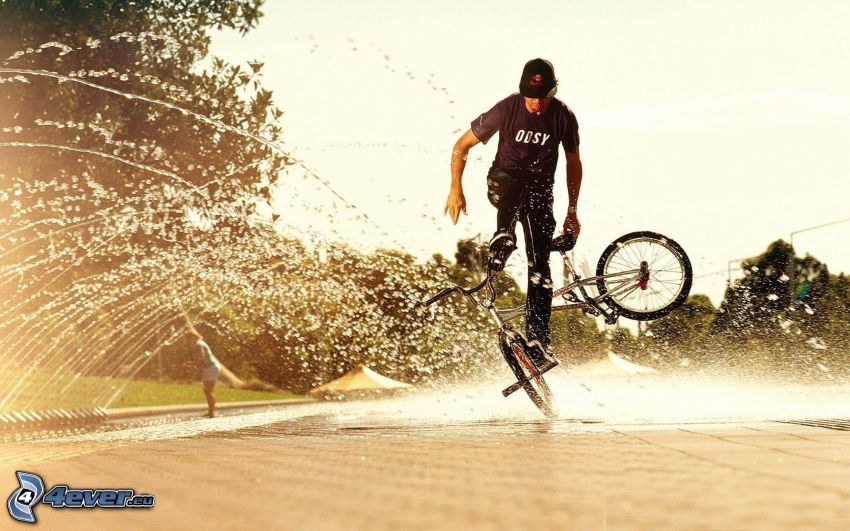 BMX, kerékpározás, víz