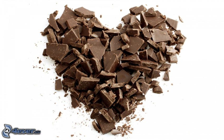 csokoládé szív, csokoládé