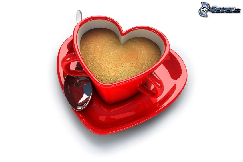 szív alakú csésze