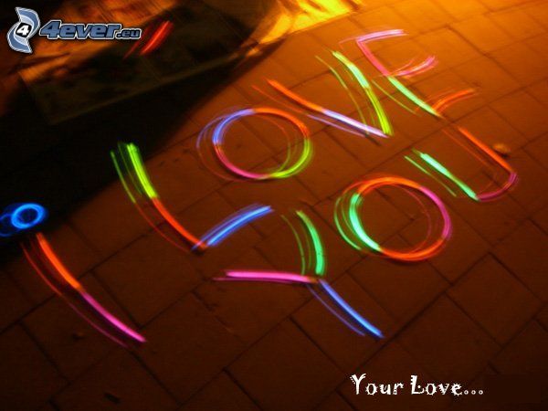I love you, szerelem, text, fény