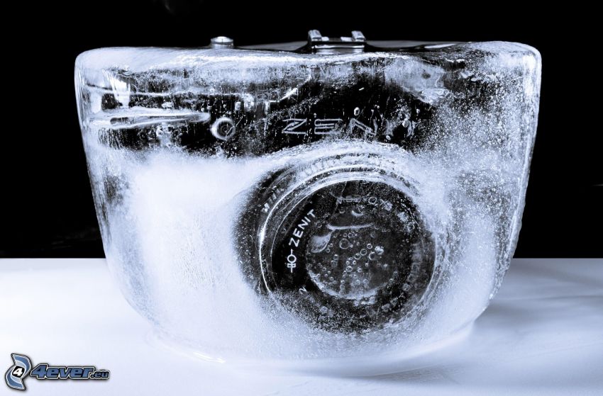 fényképezőgép, jég