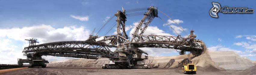 hatalmas bányászati gép