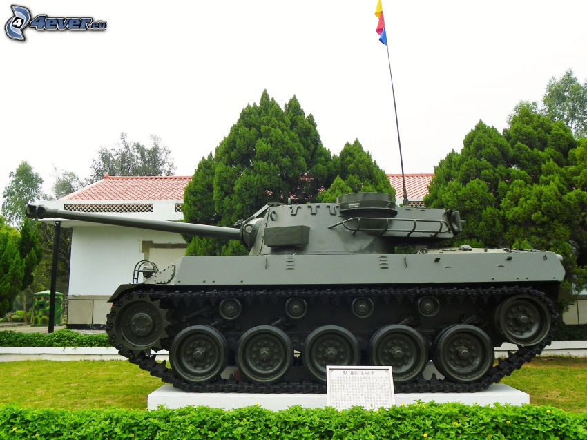 M18 Hellcat, tank, kiállítás, park