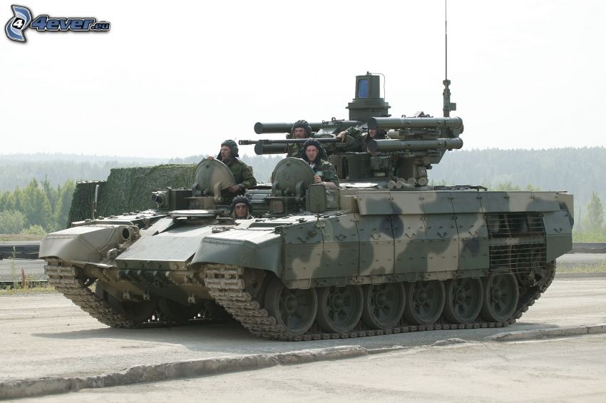 tank, katonák