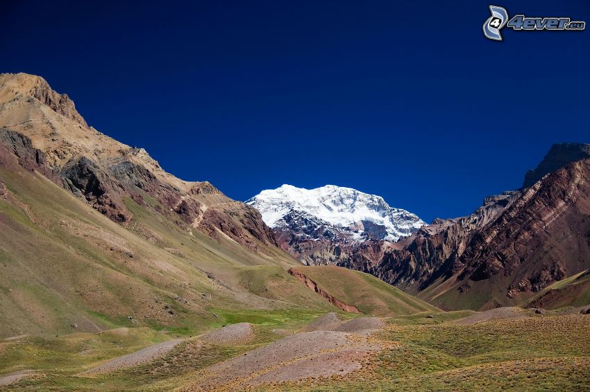 Aconcagua, sziklás hegységek, völgy