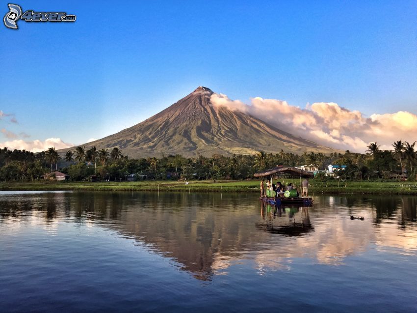 Mount Mayon, tutaj, tenger, erdő, Fülöp-szigetek