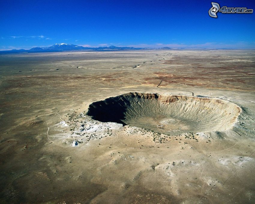 Meteor Crater, kráter, hegyvonulat, Arizona, USA