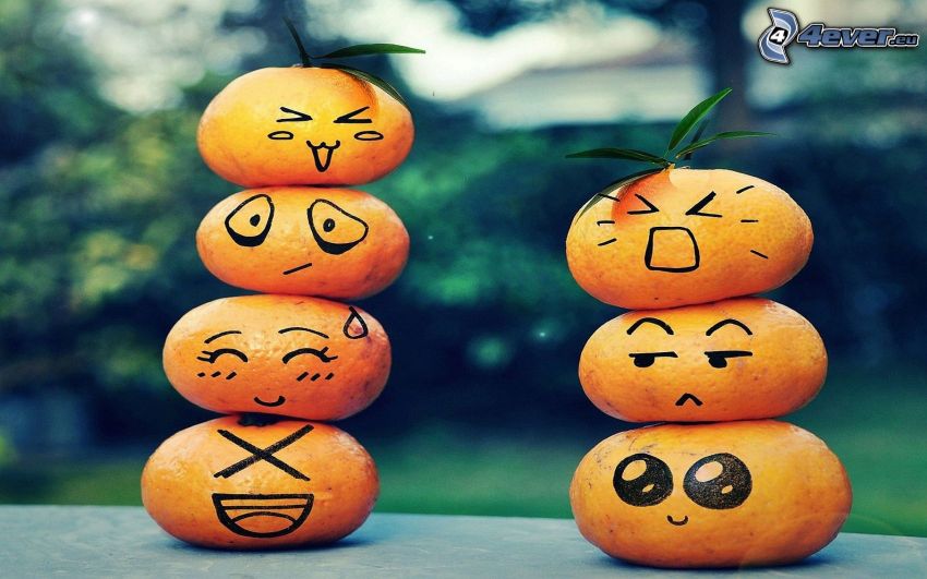 mandarinok, emotikonok