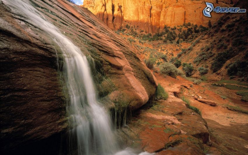 Navajo National Monument, vízesés, sziklák