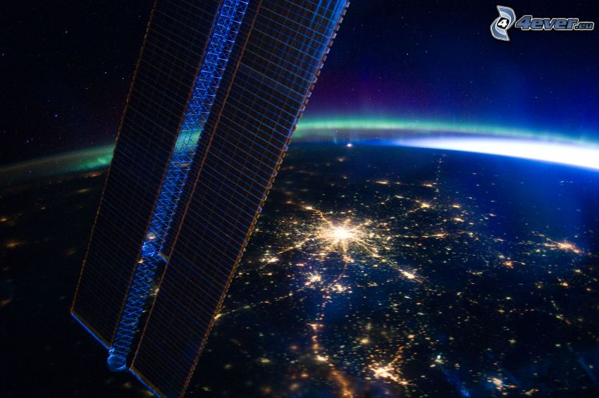 Föld az ISS-ről, Moszkva, éjszaka