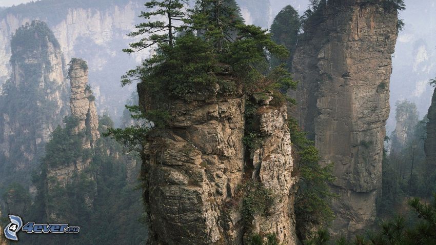 Wulingyuan, Kína, sziklák