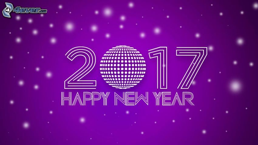 2017, happy new year, boldog új évet, lila háttér