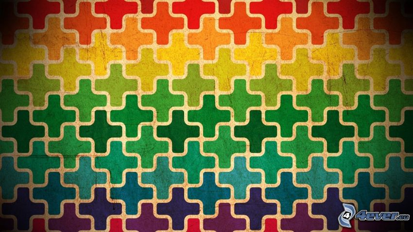 puzzle, abstrakcyjne kształty