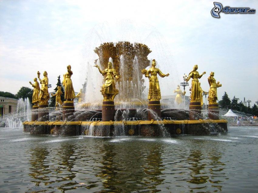 fontanna, posągi