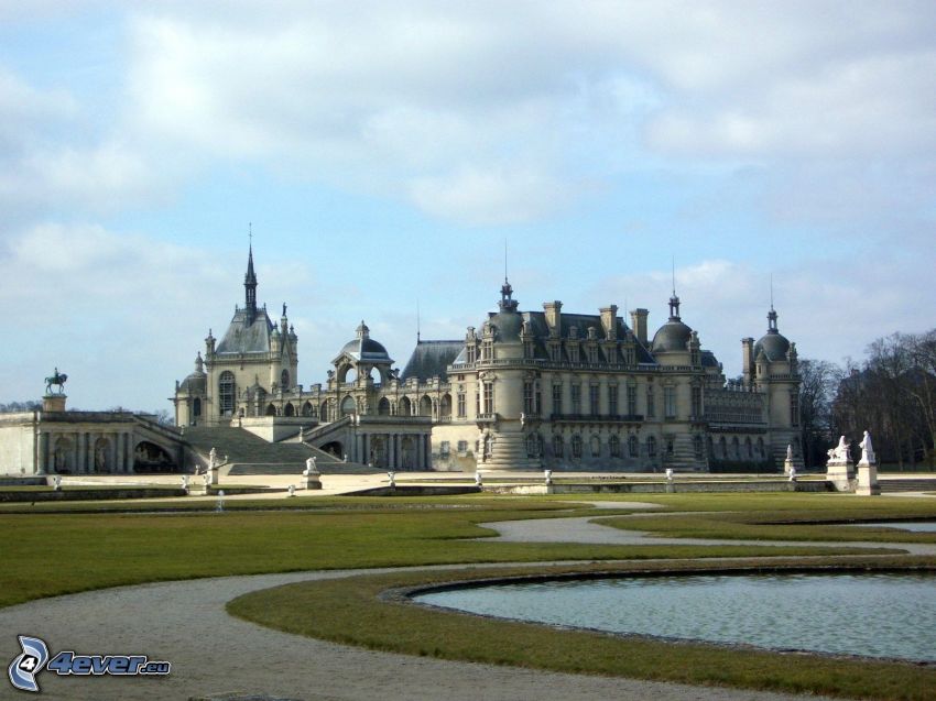 Château de Chantilly, ogród, jeziora