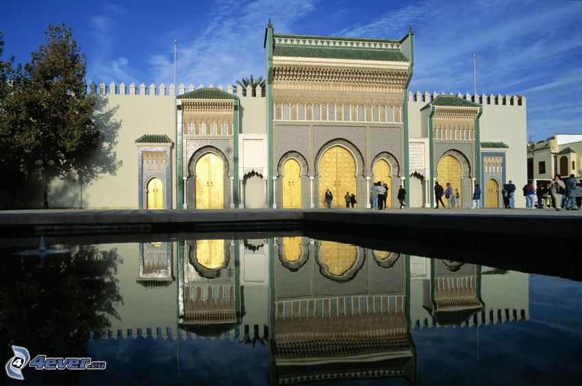 Morocco Royal Palace, budowla, fontanna