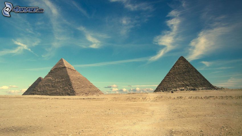 piramidy, niebo