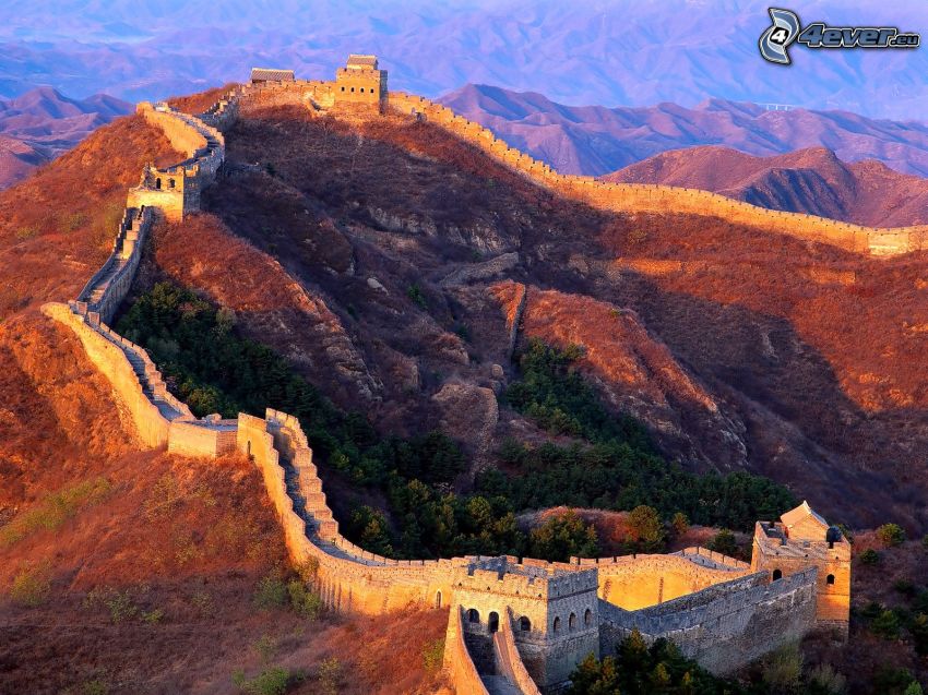 Wielki Mur Chiński, góry