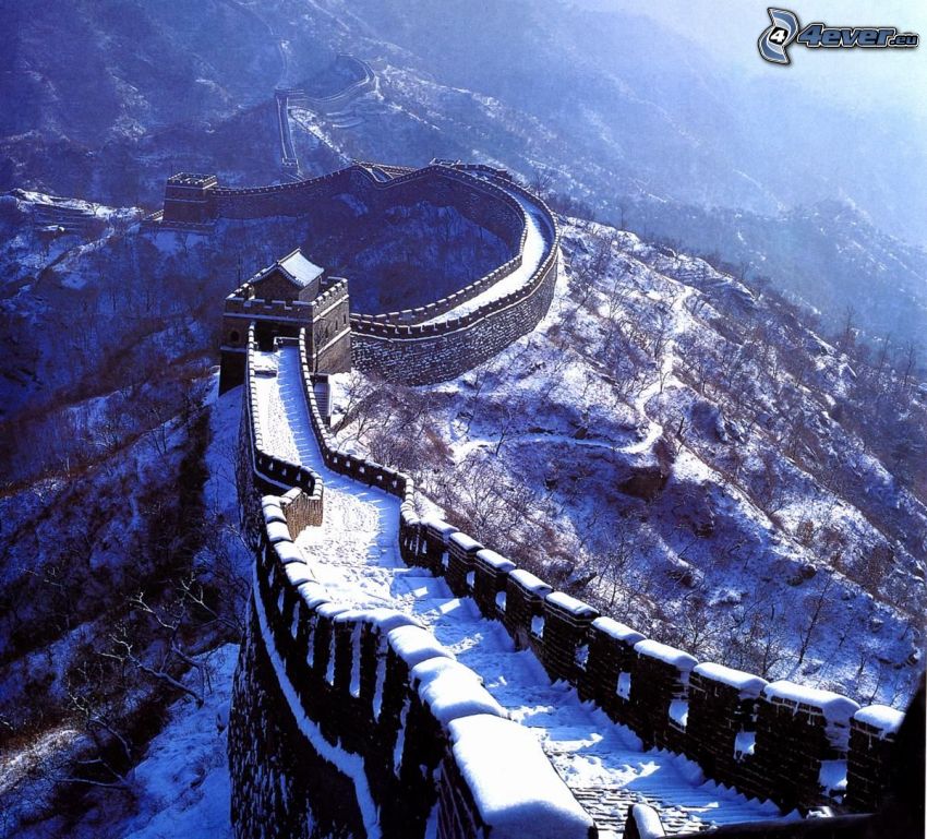 Wielki Mur Chiński, śnieg