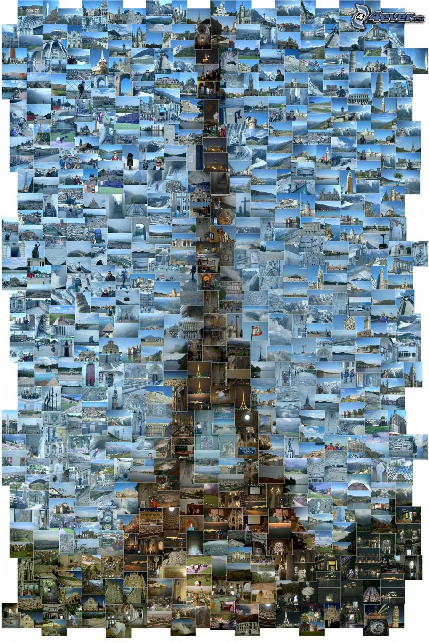 Wieża Eiffla, mozaika